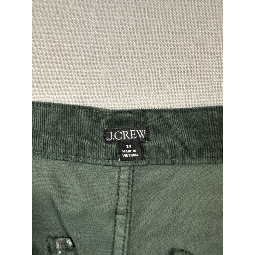 J.Crew Green Corduroy Wide Leg Patch Pocket Pants Womens 29 - Picture 4 of 8